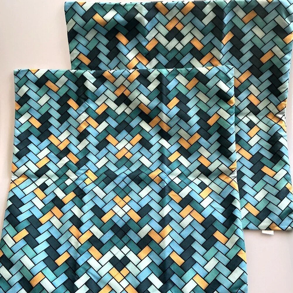 CALITIME GEOMETRIC PRINT PILLOW COVERS